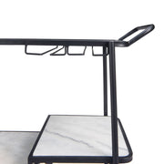 Tinted Glass Bar Cart – Compact Modern Beverage Station