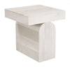 Zuo Kiel Whitewashed Mango Wood Side Table 22"
