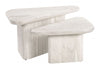 Whitewashed 2-Piece Coffee Table Set for Living Rooms