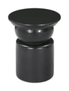 Colombo Black Side Table – Round Mango Wood Top 19"H
