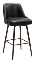 Zuo Modern – Keppel Swivel Barstool Black & Bronze, 41.7