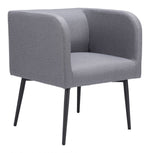 Elegant Upholstered Dining Chair with Steel Frame