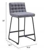 Durable 330 lb Capacity Counter Stool With Footrest