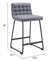 Durable 330 lb Capacity Counter Stool With Footrest