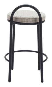 Elegant Beige Chenille Counter Stools For Home Or Hospitality