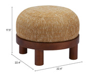 Warm-Toned Fabric Ottoman for Modern Interiors