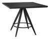 Modern Black Square Dining Table for 4 – Painted MDF & Steel Frame By Zuo Modern