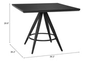 Mid-Century Dining Table – Modern MDF Top and Metal Base