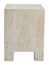 Kitara Beige Faux Stone Square Side Table – Modern Accent by Zuo Modern