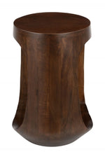 Modern Round Walnut Side Table – Okno By Zuo Modern
