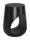 Tilk Black Round Side Table 17.7"H – Mango Wood By Zuo Modern