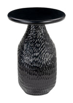 Piho Side Table Black 20.1"H – Modern Round Mango Wood Table By Zuo Modern