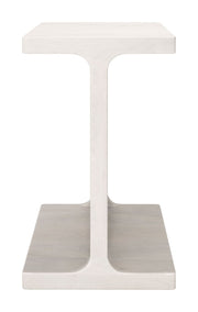 Rustic Chic Whitewashed Side Table