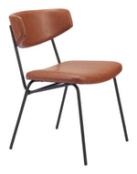 Dining Chair 30.3" H (Set of 2) Vintage Brown – Faux Leather Upholstery by Zuo Modern