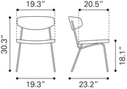 Zuo Modern Charon Brown Dining Chairs – Durable & Comfortable Design