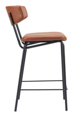Charon Counter Stool Set – Faux Leather & Steel Design