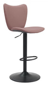 Zuo Modern Elevate Barstool Set of 2 in Brown Faux Leather