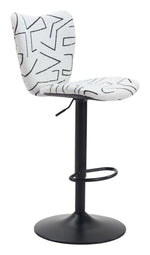 Black powder-coated base with footrest and swivel