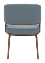 Modern Faux Wood Dining Chair – Azure Gray by Zuo Modern