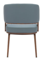 Modern Faux Wood Dining Chair – Azure Gray by Zuo Modern