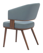Zuo Modern Poise Dining Chair – Blue Upholstery with Steel Frame