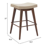 Elegant Beige Counter Stools – 27