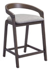 Modern Dove Gray Counter Stools with Armrests for Kitchen or Bar
