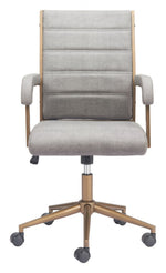 Adjustable Swivel Desk Chair – Gray Executive Seating by Zuo Modern