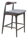 Tuzka Gray & Espresso Modern Counter Stool Set of 2 By Zuo Modern