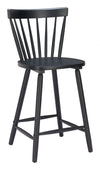 Modern Black Counter Stool Set of 2 for Kitchen or Bar