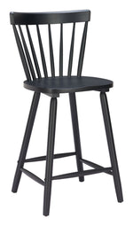 Counter Stool 40.2" H, Black Painted Rubberwood, Modern Design, (Set of 2) By Zuo Modern