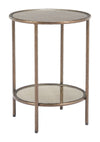 Bronze Round Glass Side Table