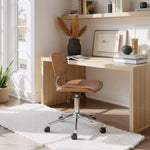 Modern Faux Leather Office Chair – Brown Adjustable Task Chair by Zuo Modern