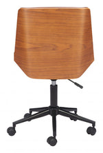 Brown Desk Chair – Adjustable Height and Caster Wheels