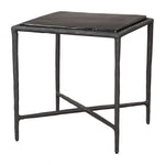 Square Metal Frame Side Table with Sleek Design