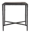 Modern Black Recycled Glass Side Table for Living Room