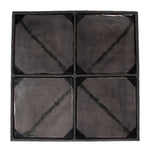 Eco-Friendly Recycled Glass Coffee Table With Black Base