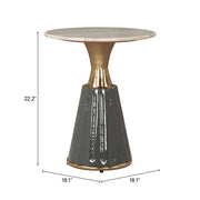 Zuo Marble Top Nightstand Table