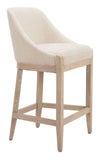 Modern Beige Counter Stool for Kitchen or Bar