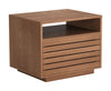 Modern Walnut Nightstand with Drawer & Shelf by Zuo Modern