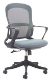 Delo Gray Mesh Office Chair – Adjustable Ergonomic Swivel Seat By Zuo Modern