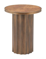 Compact Steel Base End Table for Living Spaces