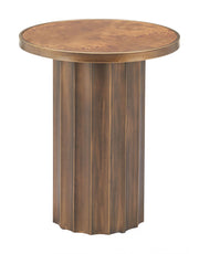 Compact Steel Base End Table for Living Spaces