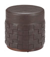 Espresso Faux Leather Ottoman with MDF Frame by Zuo Modern