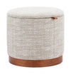 Zuo Modern Fije Storage Ottoman – Gray Fabric with Hidden Compartment