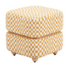 Multicolor Fabric Ottoman with Rubberwood Base by Zuo Modern