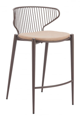 Taupe & Brown Counter Stool Set for Modern Kitchens