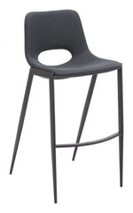 Black Armless Barstool 40