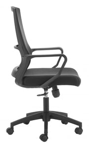 Ergonomic Desk Chair – Black Mesh & Nylon by Zuo Modern