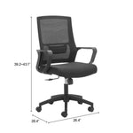 Zuo Modern Jett Low Back Office Chair – Adjustable Mesh & Nylon Design